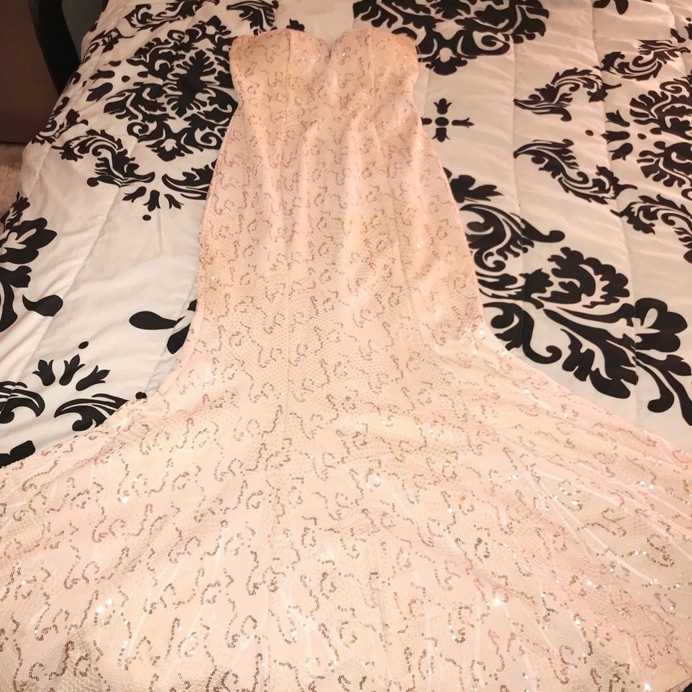 Pink Strapless mermaid dress